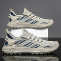 Men's winter mesh sneakers: new breathable, odor-resistant, flyknit mesh, slip-on casual athletic shoes with soft soles