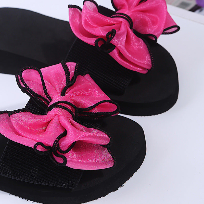 Sandalsfashionwishsummernew arrivalexportplus size women's shoes sandalsbowsthick soleoutwear sandals