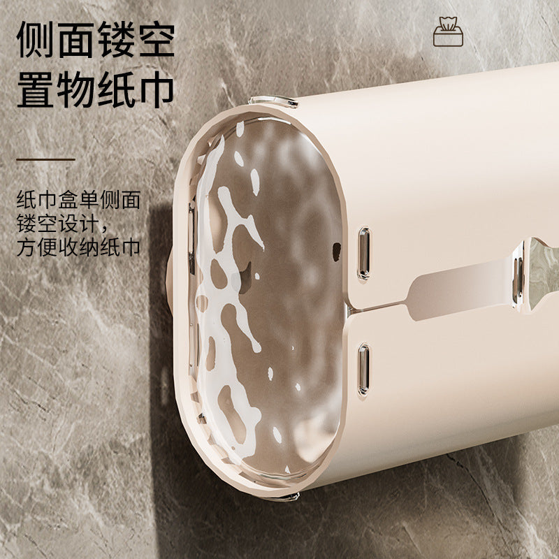 Creative suction cup tissue box, soft rubber tissue storage box, kitchen, refrigerator, bathroom, car non-marking hanging paper box
