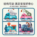 kids macaron electric rail car magnetic train engineering vehicle artificial locomotive boy toy