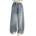 Girls'  new spring/autumn rhinestone fashion jeans, scimitar pants, super stylish straight-leg jeans, sparkling rhinestone versatile pants