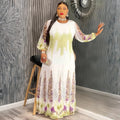printed chiffon maxi dress  dress plus size women's fashion european and american style