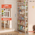 Kitchen door rear storage rack floor-standing punch-free wall-mounted bookshelf iron shelf wall space-saving ultra-thin storage rack