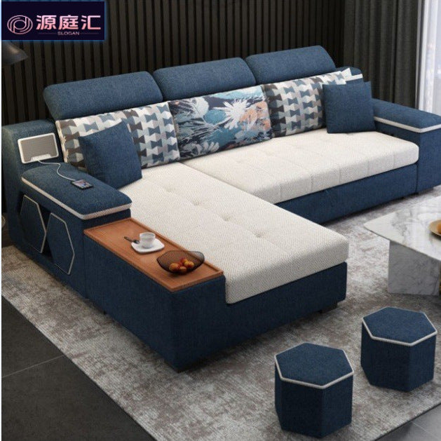 Sofa bed foldable dual-purpose pull-out multi-functional modern for home small apartment double slot living room technology cloth sofa