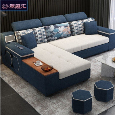Sofa bed foldable dual-purpose pull-out multi-functional modern for home small apartment double slot living room technology cloth sofa