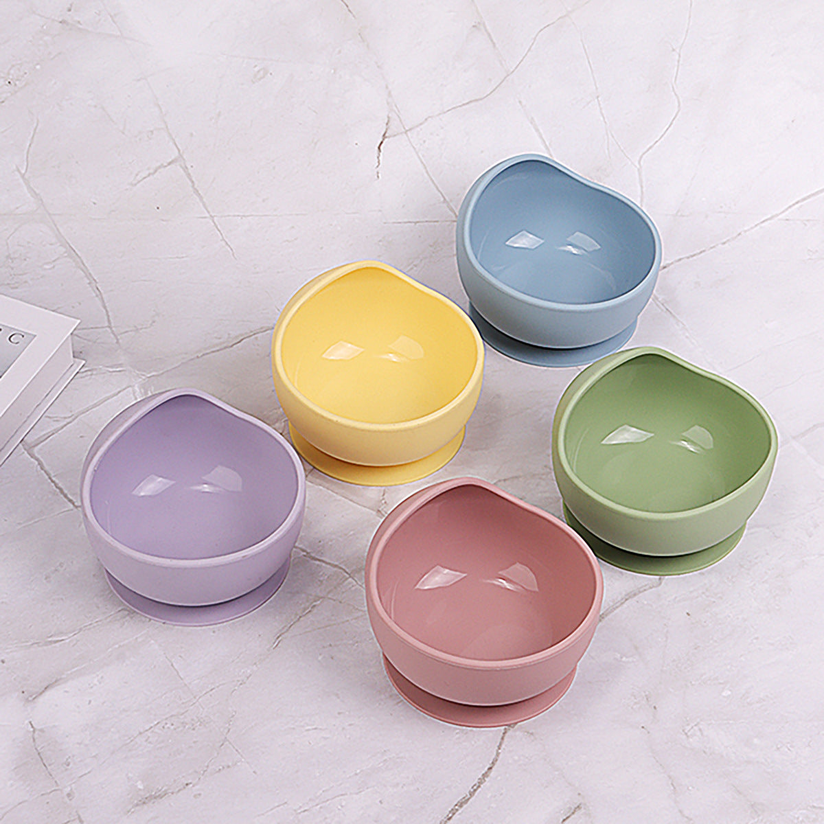 Cross-border new product food-grade silicone non-slip snack bowl suction cup type children's learning tableware snail cartoon bowl