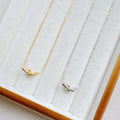 【all-titanium steel, shower-friendly】european & american minimalist style knotted irregular clavicle chain - new for 2025