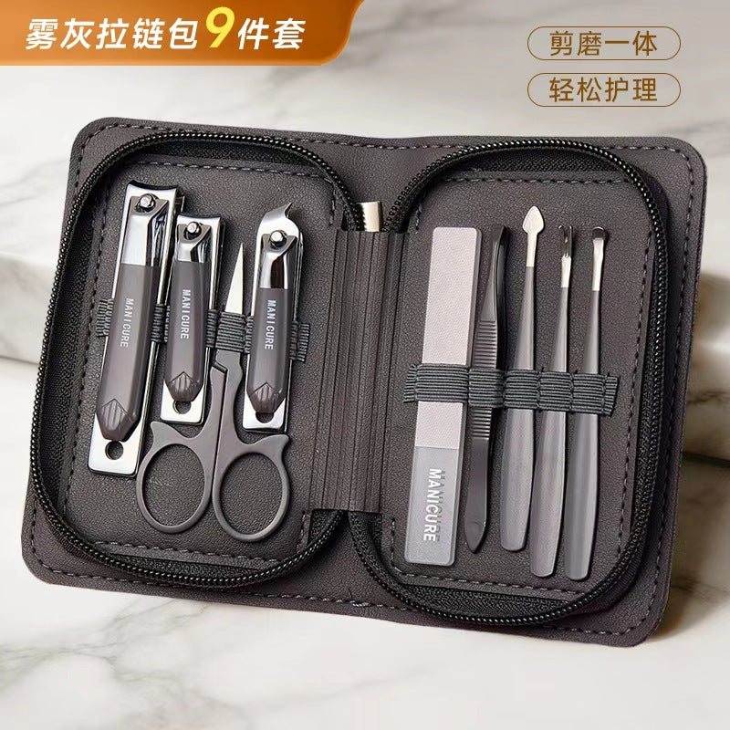 German precision nail clipper set - universal design for men & women - home use, portable, angled edge, complete manicure tool kit