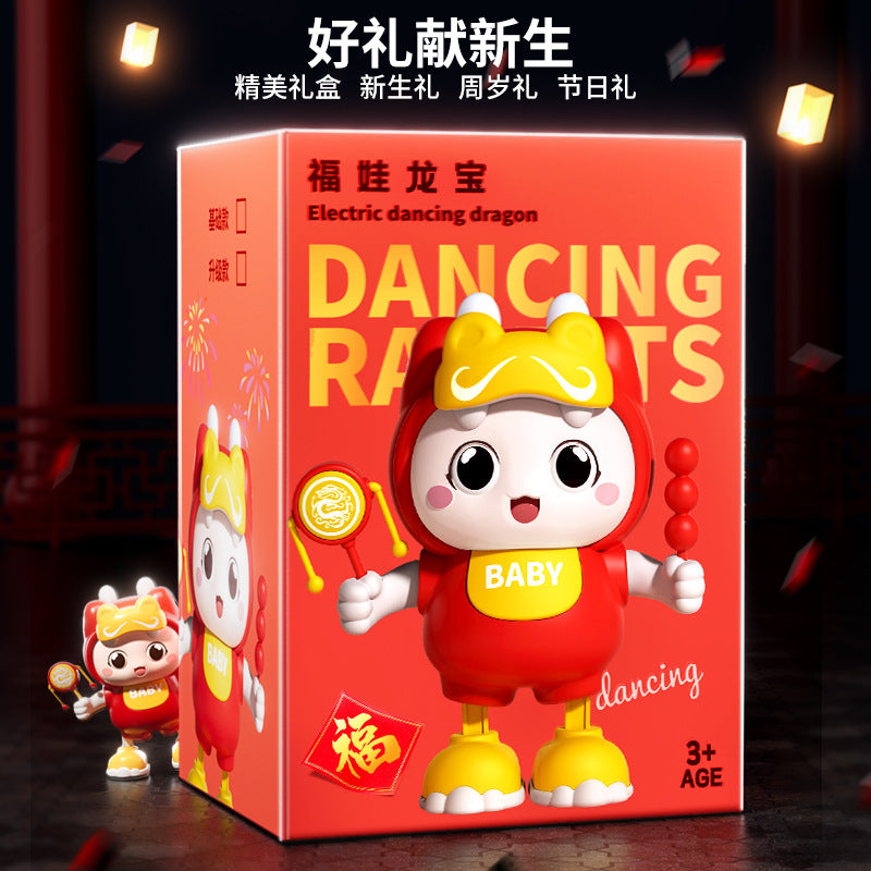 Kids' dancing dragon robot toy with lights and music - educational baby toy for boys and girls, ages 0-3
