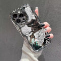 Trendy silver electroplated rose phone case for iphone 17 pro, apple 16 electroplated shockproof soft case - women's style