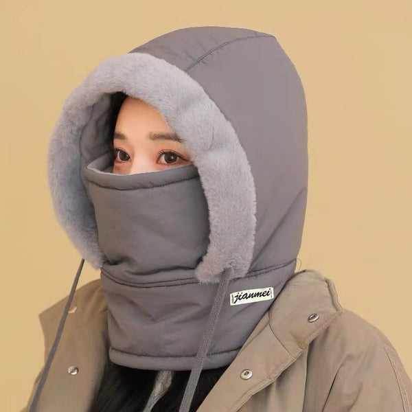 Autumn and winter women's hats, warm windproof hats, outdoor riding hats, down Lei Feng hats, men's winter hats, plush hats wholesale