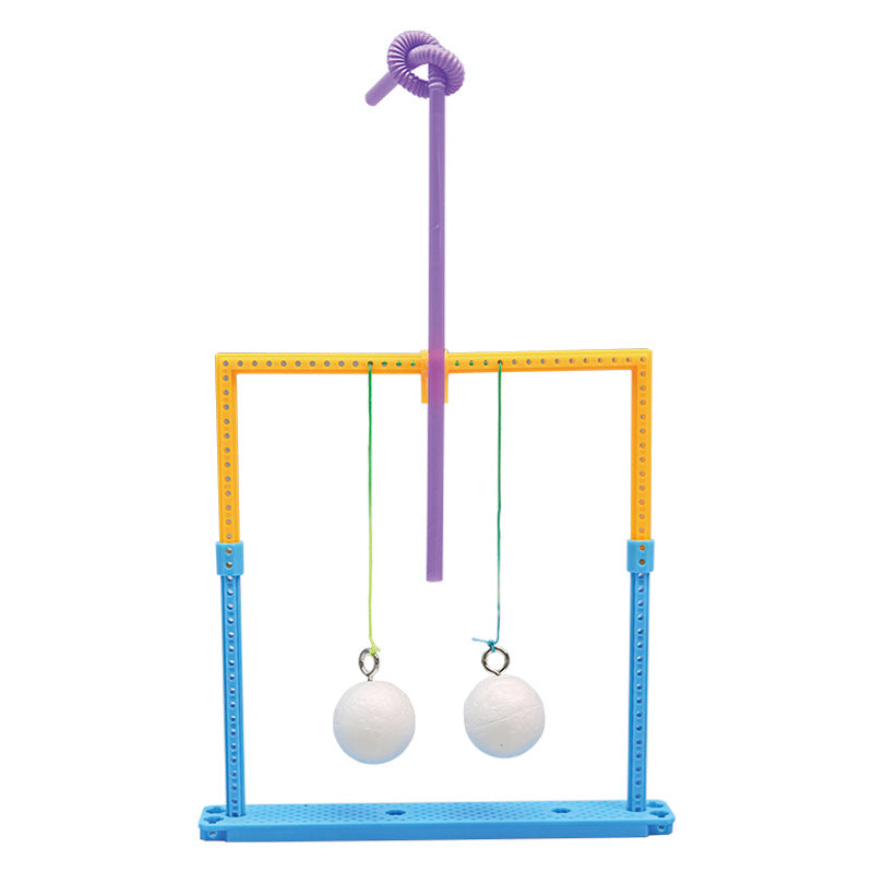 Student handmade science experiment DIY can't blow the ball Bernoulli children's technology gizmo making gizmo material