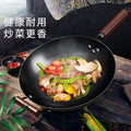 Zhangqiu stir-fry wok iron pan - classic home-use iron wok, flat-bottomed pan, non-stick, suitable for induction cookers and gas stoves, ultra-durable