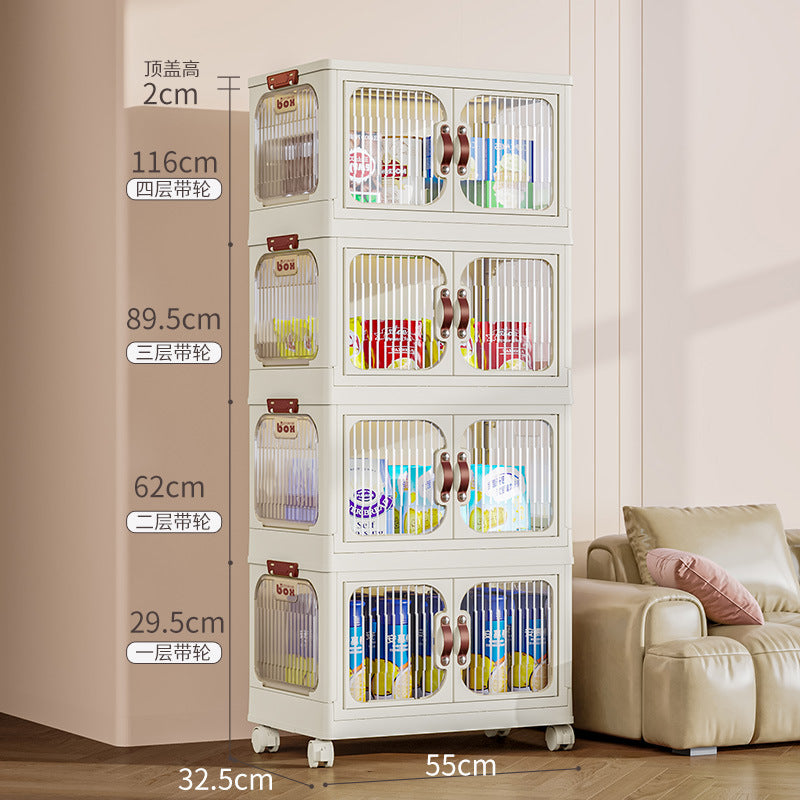 Xinle folding storage cabinet free installation clothing snacks sundries storage cabinet plastic multi-layer locker bedroom storage