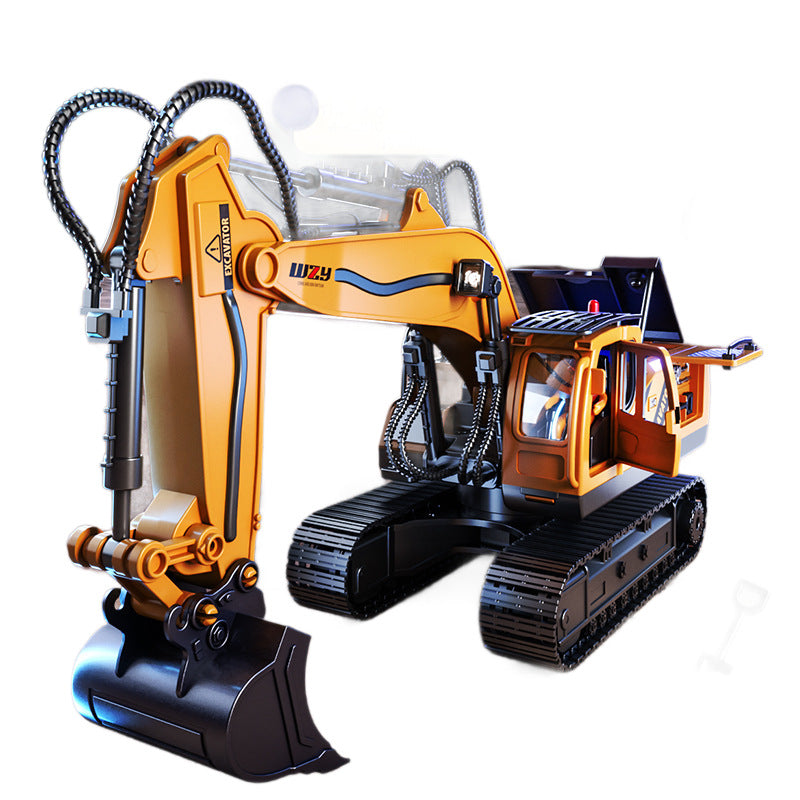 best-selling jumbo remote control multi-functional control panel light and music excavator, a big toy for boys' construction vehicle enthusiasts