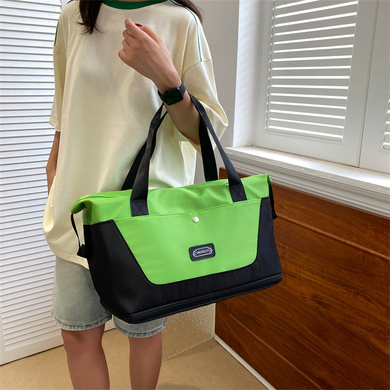 New travel bag, large-capacity wet and dry separation expansion duffel bag, women's sports swimming yoga fitness bag