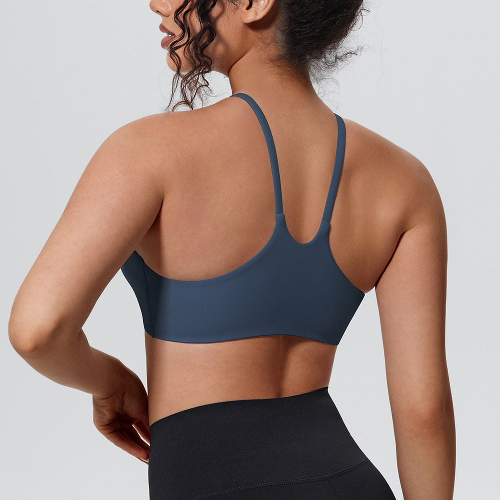 New arrival cross-border pure color double-sided nylon tight push-up back sports intimates running fitness yoga clothes suspenders for women