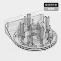 Home bathroom rotate toilet tooth cup holder wall-mounted mouthwash cup for home toothbrush cup punch-free storage cup holder