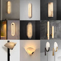 accessible luxury designer marble wall lamp bedside postmodern casual bedroom living room background atmosphere lamp