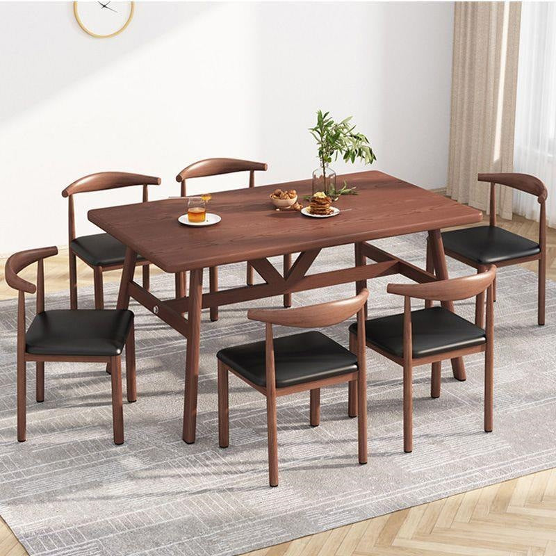 Dining table small apartment for home modern casual dining table and chairs commercial fast food restaurant table and chairs combination dining table rectangular table