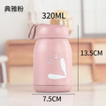 Customizable cute bunny water bottle - perfect for promotional gifts, includes box, logo printing, ideal for grand openings and events - cartoon glass cup