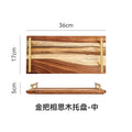 Creative acacia wood double-handle wooden tray - perfect for home baking, fruits, desserts, and tea. wholesale direct from the manufacturer
