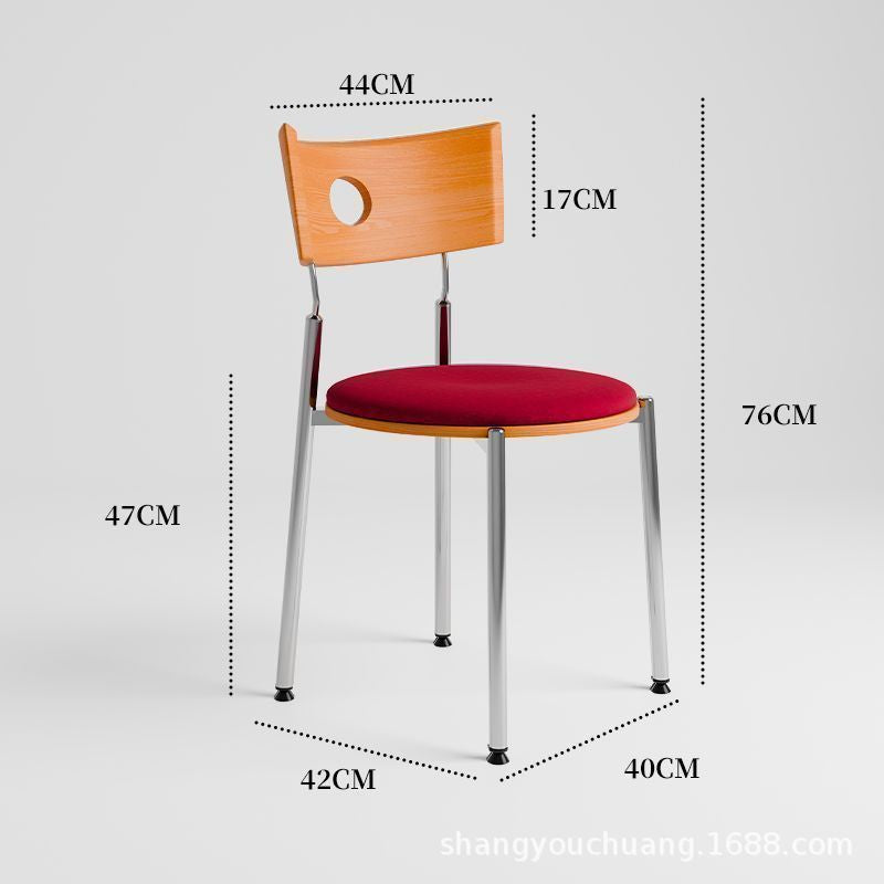Used dining chairs, durable solid wood dining table and chairs, designer influencer minimalist high-end wabi-sabi style french retro chairs