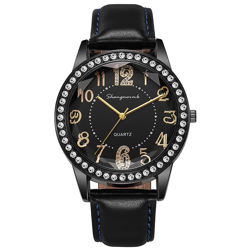 New arrivalpopular diamond-encrusted watch cross-border women's belt women's watch quartz watch manufacturer wholesale dropshipping watches