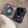 Four-corner airbag anti-fall suitable for apple 17 mobile phone case iphone 16 excellent shield magnetic holder glitter protective cover 15