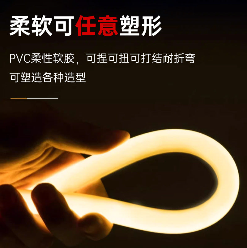 220V high voltage LED neon light with round luminous 2835 flexible outdoor waterproof building lighting 360 degree light strip