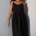cross-border e-commerce women's fashion: european and american summer new arrivals - elegant and sexy strappy backless cami dress
