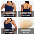 European and american new eco-friendly fabric racerback sports bra women's yoga top high-impact shockproof running yoga vest