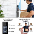 exclusive ai multi-language dual-screen smart door lock tuya app face recognition high-definition doorbell villa security
