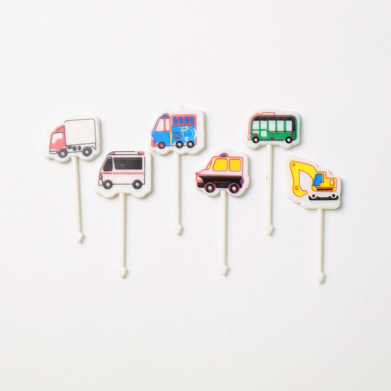 cartoon fruit fork set - cute animal creative fruit picks, bento fruit forks, dessert forks - wholesale