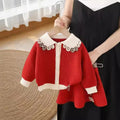 Girls' sweater cardigan set -  autumn new collection - sweet princess style - two-piece bowknot outfit