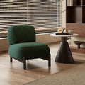 Cream mid-century style living room single sofa designer style living room beauty salon reception fabric cashmere casual chair