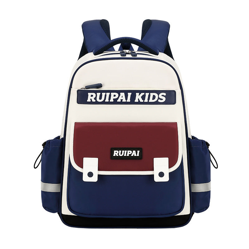 Rui brand schoolbag, primary school boy 1st-3rd grade spine care to reduce the burden, children's backpack, backpack, large-capacity schoolbag
