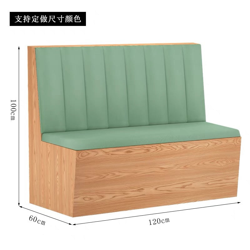 Western restaurant can store card seat sofa wooden frame storage hotel catering semi-round heterosexual sofa table and chair combination