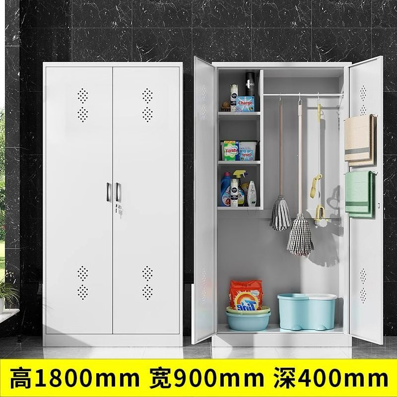 Steel housekeeping cleaning cabinet sundries tool storage storage cabinet large capacity dustproof sunproof moisture-proof cabinet