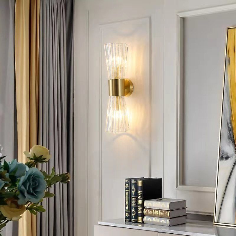 Luxury crystal wall sconce led - minimalist style for living room tv background, bedroom bedside, hallway, aisle, and stairway
