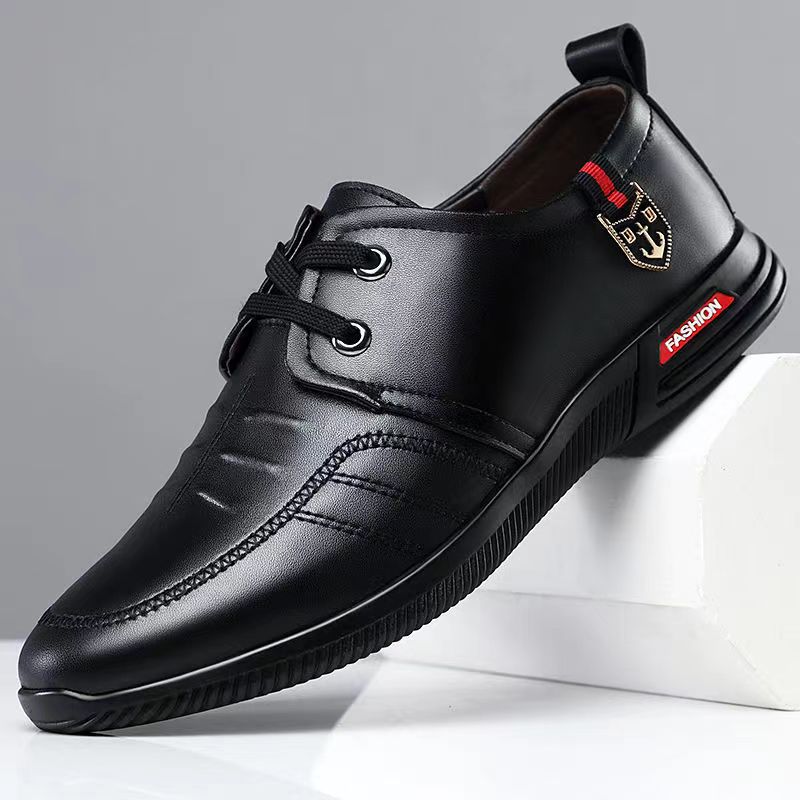 2024 new versatile men's leather shoes - soft sole business casual loafers - perfect for work, security, and dad shoes - wholesale available