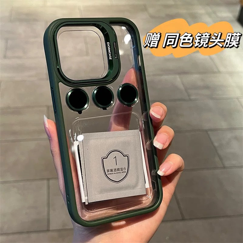 U1 lens cover holder suitable for iphone17pro apple 15 high transparency mobile phone case 16promax with lens film