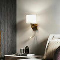 Accessible luxury fabric wall lamp cross-border hotel bedside reading lamp soft tube adjustable spotlight bedroom corridor indoor wall lamp