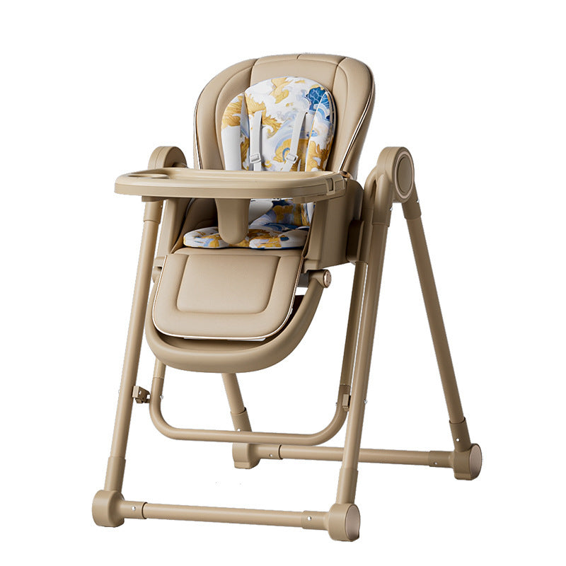 Baby dining chair, multi-functional reclining, folding and rocking, children's dining table and chairs, babies can be adjusted in multiple gears