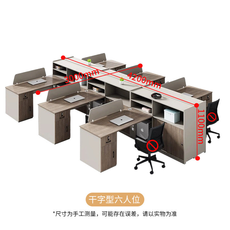 Saint li screen desk and chair combination - employee office workstation desk with card seat - financial office desk
