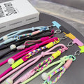 New arrival adjustable hanging neck long braided rope multi-functional wrist patchwork rope k-styletrendy color ball outdoor anti-lost