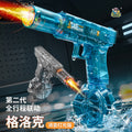 new arrival: fully automatic second-generation electric glock water gun with lights - outdoor toy for boys and girls