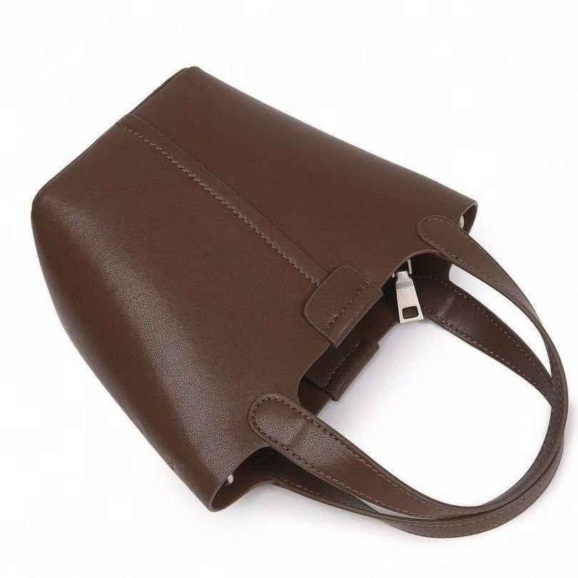 Bag 2024fall and winternew arrival bucket bag vegetable basket women's bag genuine leather satchel bag classysenseniche style crossbody bag