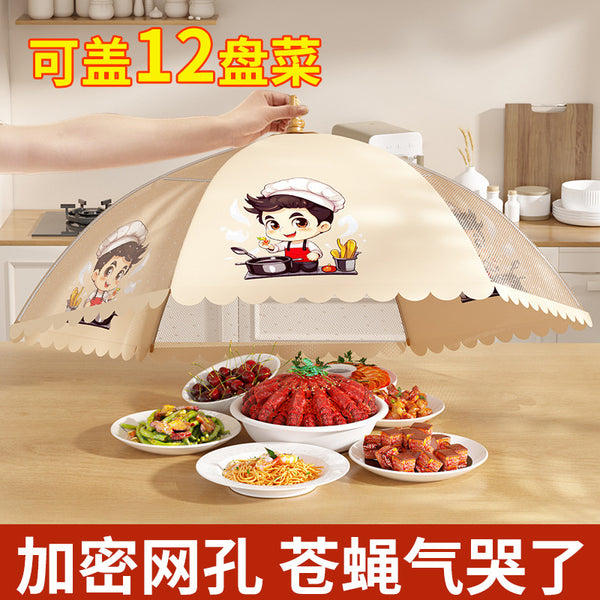Cover vegetable cover household artifact foldable anti-fly mesh cover new cover vegetable table cover leftover vegetable cover food cover