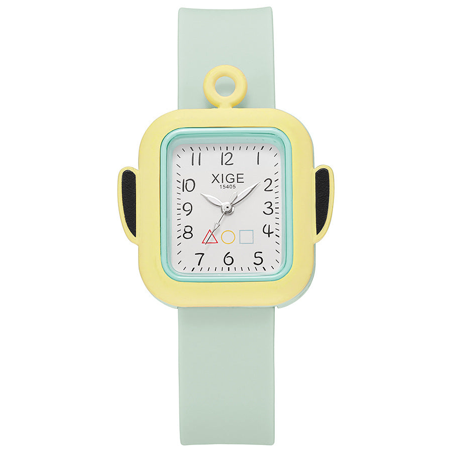 New cute kids' waterproof quartz watch - candy color minimalist silicone sports gift watch - children's watch